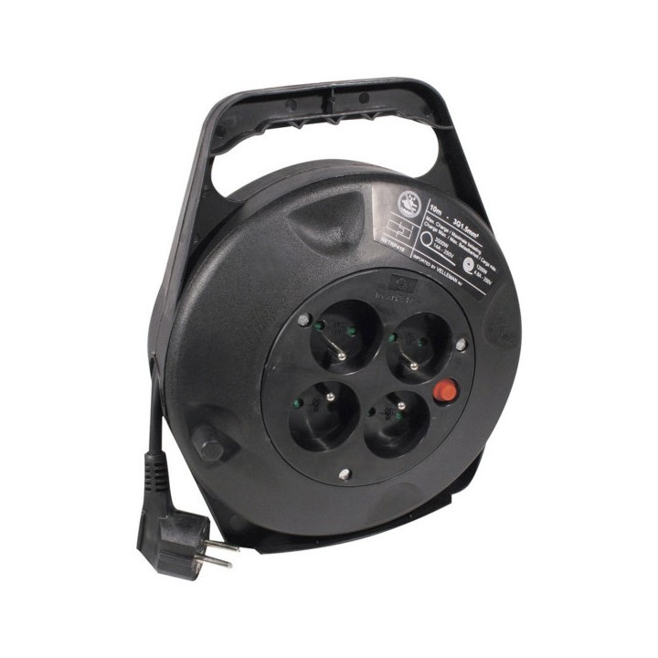 Enrouleur de câble HO5VVF 3x1.5mm² 4 prises - 10m