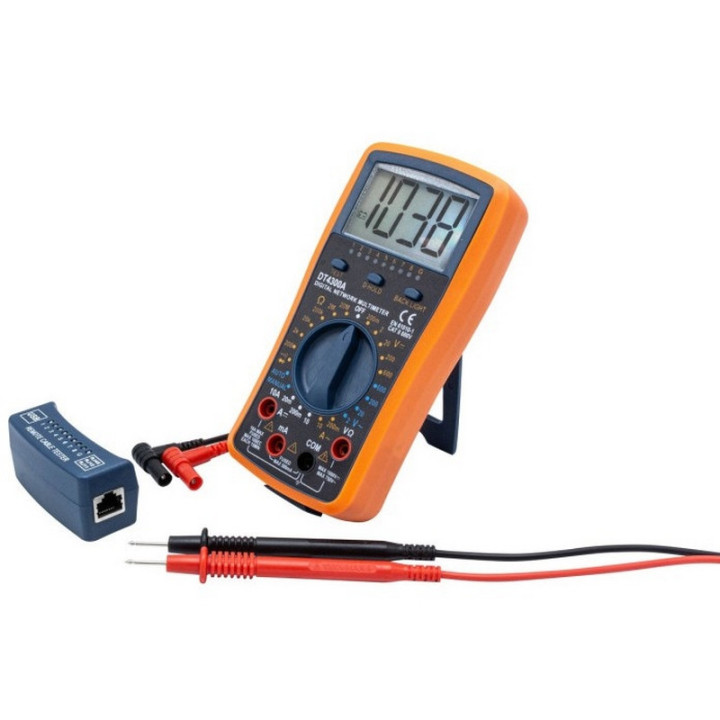 Multimètre numérique + testeur RJ45 et testeur USB