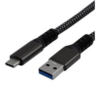 Cordon USB 3.2 Gen1 (5 Gbps) type A vers C M/M (100 W) noir -3 m