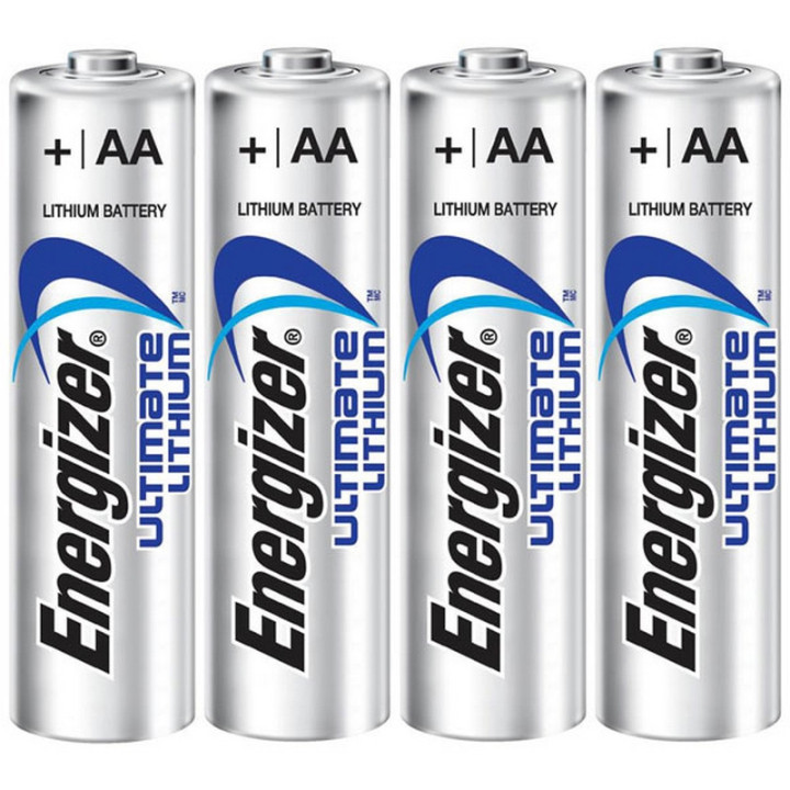 Piles lithium Energizer Ultimate L91 (AA) 1,5V (blister de 4)