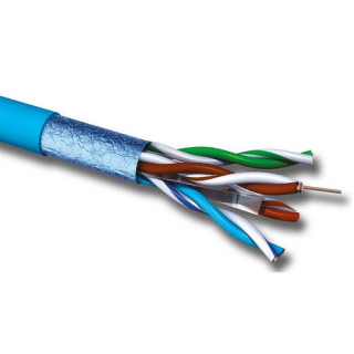 CX64SH Câble rigide cat.6 F/UTP 350MHz LSZH bleu Dca (couronne 100m)