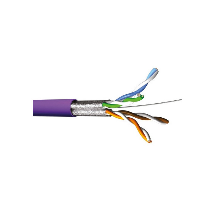 5254SH Câble rigide cat.6a U/FTP 525MHz LSZH violet Dca (100m)