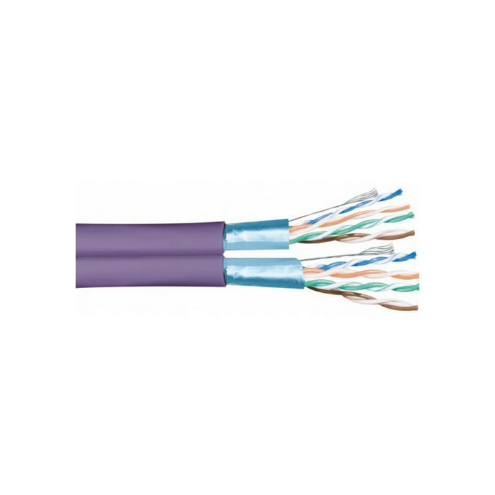 5258SH Câble rigide cat.6a 2x4P U/FTP 525MHz LSZH violet (touret500m)