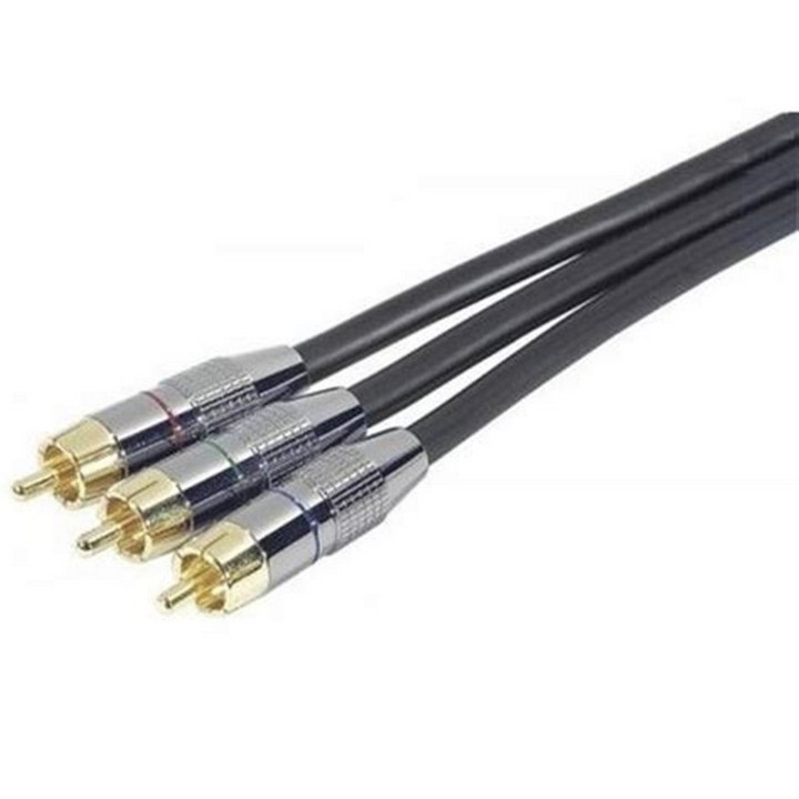Cordon HQ vidéo YUV 3 RCA M/M - 2m