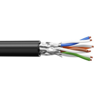 5254SHINOUT Câble rigide cat.6a U/FTP 500MHz LSZH noir Dca(mini 100m)