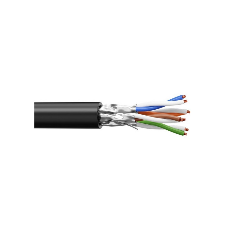 5254SHINOUT Câble rigide cat.6a U/FTP 500MHz LSZH noir Dca(mini 100m)