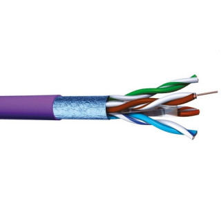 FU5104SH5 Câble rigide cat.6a F/UTP 510MHz LSZH violet Dca(touret500)