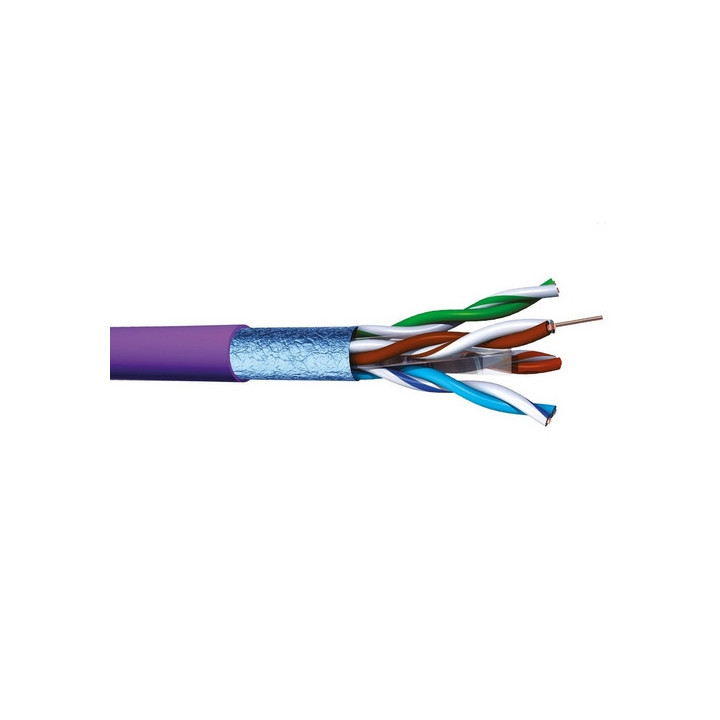 FU5104SH5 Câble rigide cat.6a F/UTP 510MHz LSZH violet Dca(touret500)