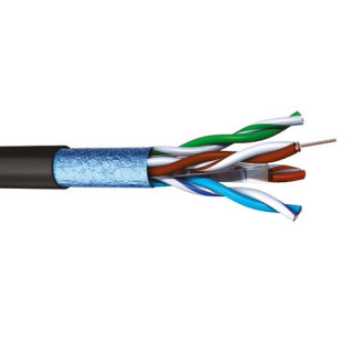 AUDIOLAN6A24 Câble souple cat.6a F/UTP 500MHz AWG24 PVC noir(mini20m)