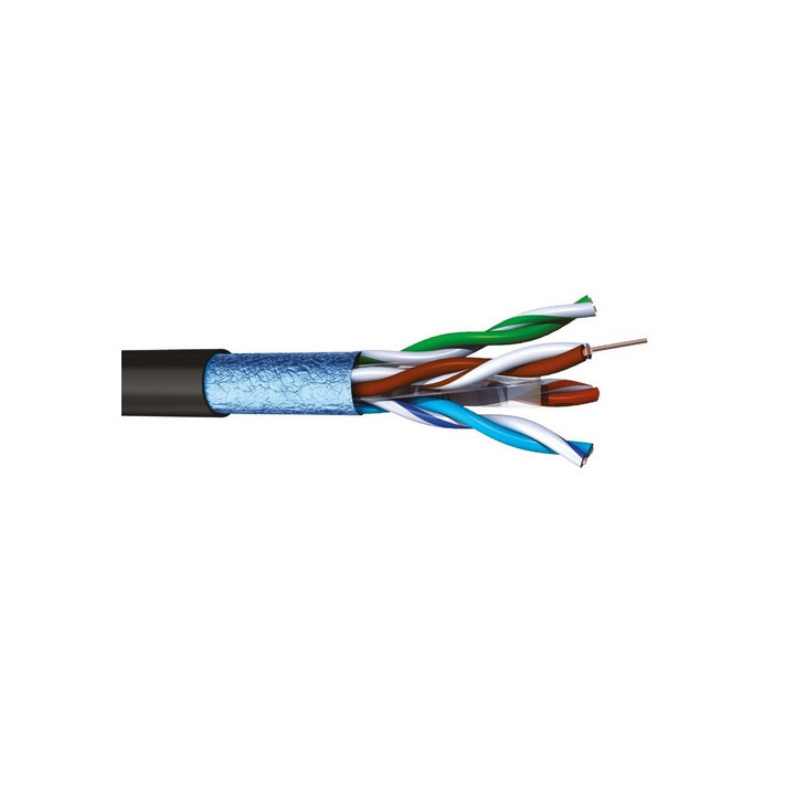 AUDIOLAN6A24 Câble souple cat.6a F/UTP 500MHz AWG24 PVC noir(mini20m)