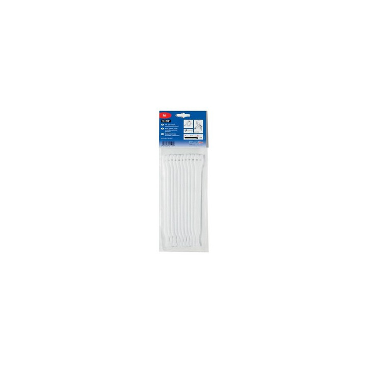 25 colliers VELCRO One Wrap Strap200 x 12.5mm blanc
