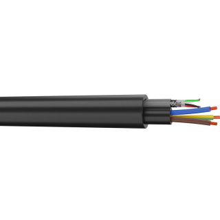 Câble composé : 1x DMX512 (2x2x0.34) + 3G2.5mm² PVC Ø 19mm (mini 20m)