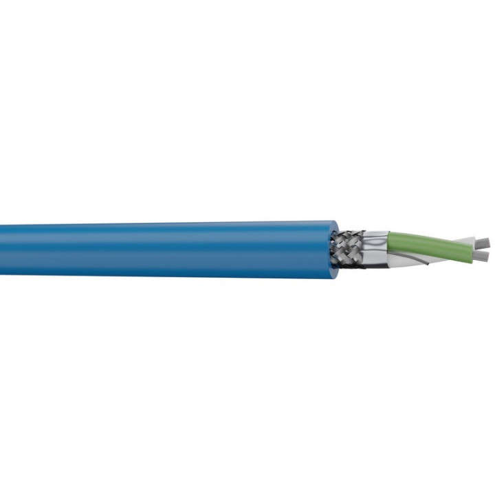 1XDMX512 Câble lumière DMX 1x2x0.22mm² PVC bleu Ø 5,80mm (mini 50m)