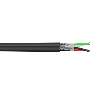 DMX512N Câble lumière DMX 2x2x0.34mm² PVC noir Ø 7mm (mini 50m)