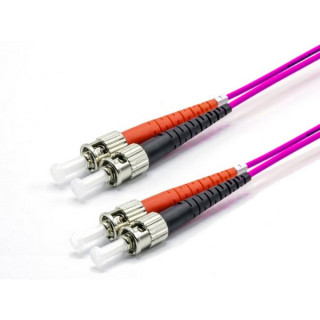 Jarretière optique duplex multimode OM4 ST/ST 1m