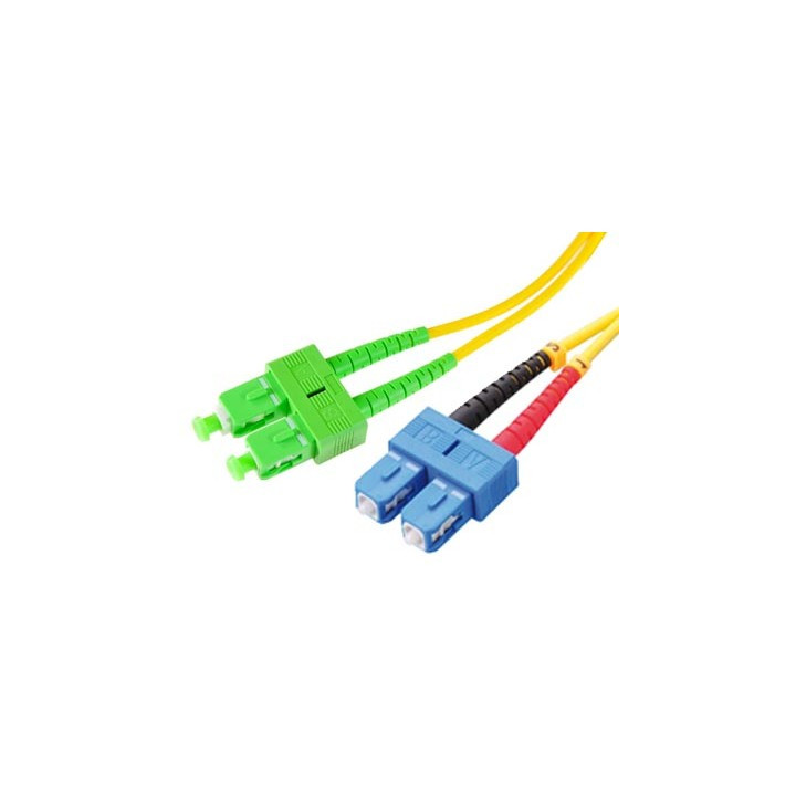 Jarretière optique duplex monomode OS2 SC-APC/SC 2m