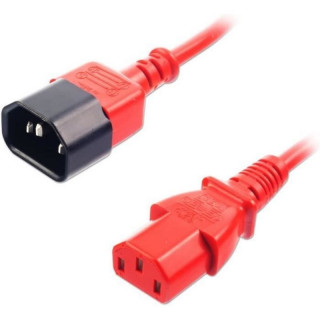 Rallonge secteur 3x0.75mm² C13/C14 1m rouge