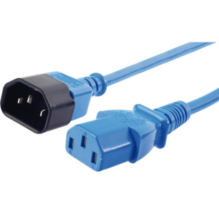 Rallonge secteur 3x0.75mm² C13/C14 1.5m bleu