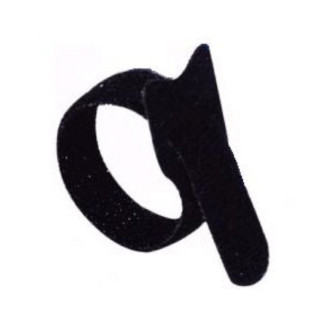 20 colliers en textile auto-agrippant 210x16mm noir