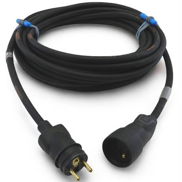 Rallonge secteur HO7RNF 3G2.5mm² 10/16A M/F (TTX + LEGRAND) noir 10m