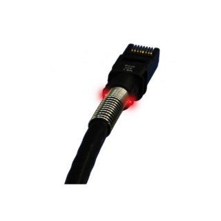 PATCHSEE Cordon RJ45 à repérage lumineux cat.6a U/UTP noir