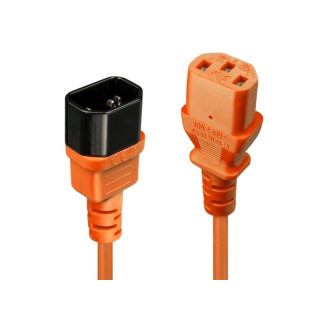 Rallonge secteur HO5VVF 3x0.75mm² IEC C14 / IEC C13 orange 0.6m