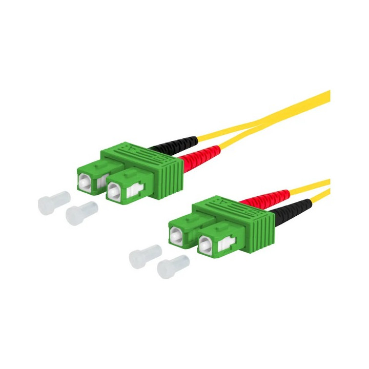 Jarretière optique duplex monomode OS2 SC-APC/SC-APC 0.5m
