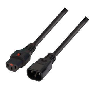 Rallonge secteur HO5VVF 3x1mm² IEC C14 / IEC C13 verrouillage 2m