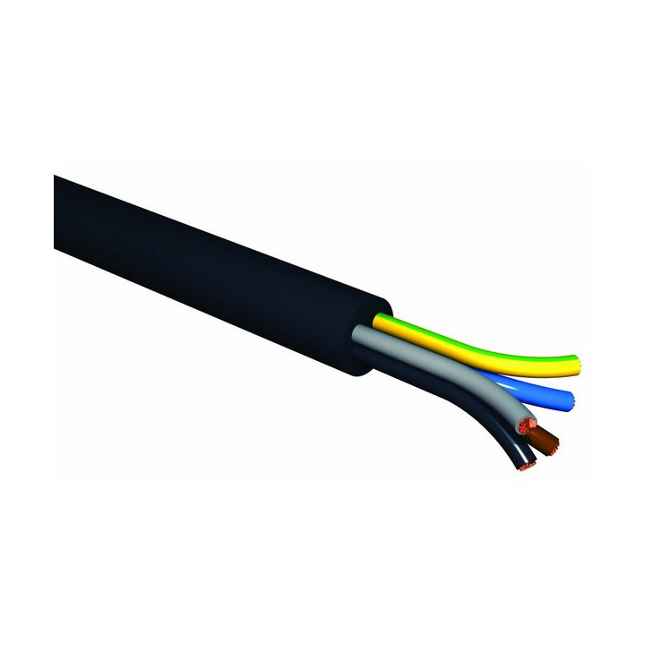Câble d'alimentation harmonisé H07RN-F 2X1mm² (couronne 100m)