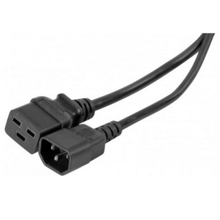 Rallonge secteur HO5VVF 3x1.5mm² IEC C14 / IEC C19 noir 3m