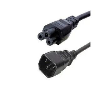 Cordon secteur tripolaire HO5VVF 3x0.75mm² IEC C14 / IEC C5 noir 1.8m