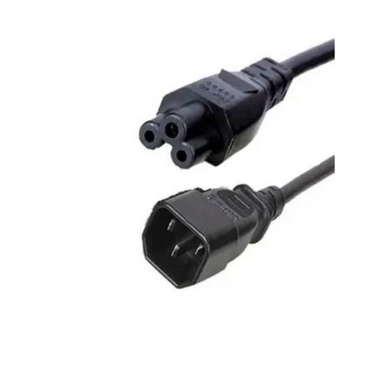Cordon secteur tripolaire HO5VVF 3x0.75mm² IEC C14 / IEC C5 noir 1.8m