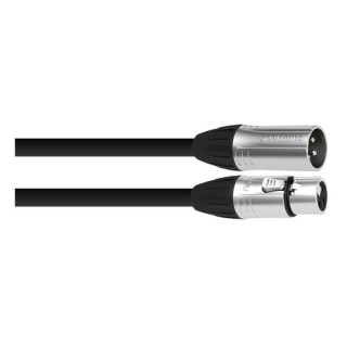 Cordon micro XLR 3 pts M/F câble noir 20m