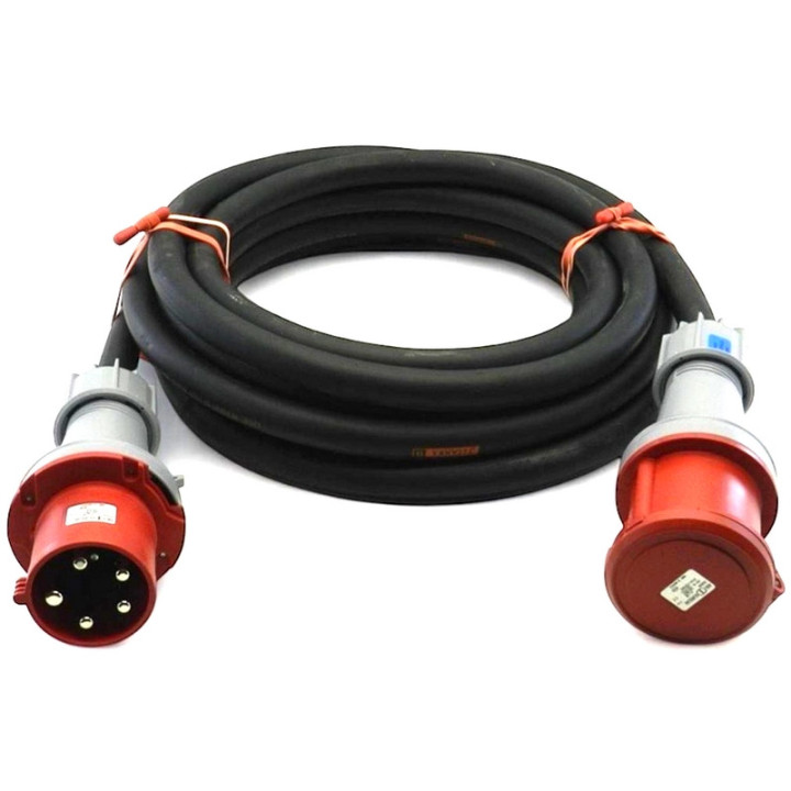 Rallonge secteur HO7RNF5G16 63A 3P+N+T fiches CEE17 M/F 1m