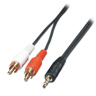 Cordon éco Jack 3.5mm stéréo vers 2 RCA M/M - 20m