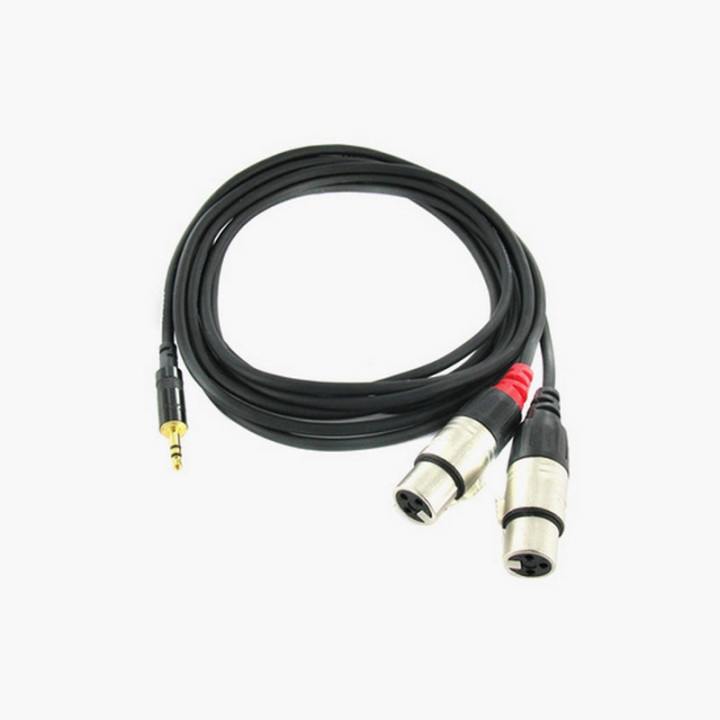 Cordon Jack 3.5mm stéréo or vers 2 XLR F/F REAN - 1.8m