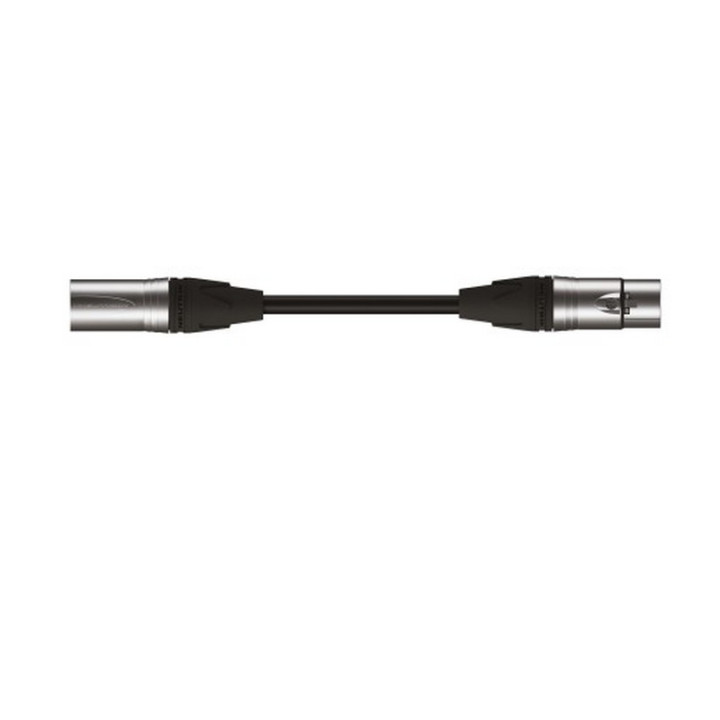 Cordon XLR Neutrik 3 pts M/F câble Viper noir - 25m