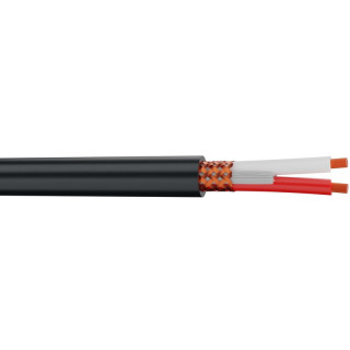 MIC2221 Câble micro 2x0.22mm² tresse cuivre PVC noir Ø 5,20mm (100m)