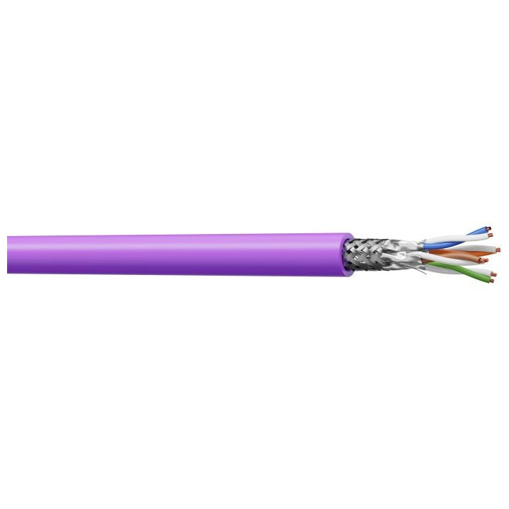 6004SHC5 Câble rigide cat.7 S/FTP 600MHz LSZH violet Cca(touret 500m)