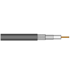 HDPRO0.6/2.8AF Câble DRAKA 75ohms 46m 12Gb/s FRNC anthracite Ø4,5mm