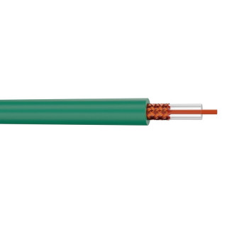 Câble coaxial vidéosurveillance KX6 Norme NFC93-550 vert (bobine100m)
