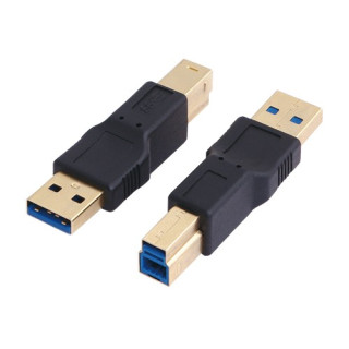 Adaptateur monobloc USB 3.0 SuperSpeed type A M vers type B M