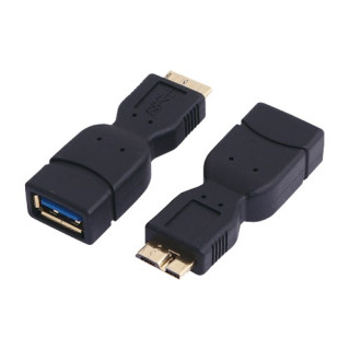Adaptateur monobloc USB 3.0 SuperSpeed type A F vers micro USB3 B M