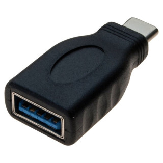 Adaptateur USB 3.0 A femelle / C mâle monobloc - noir