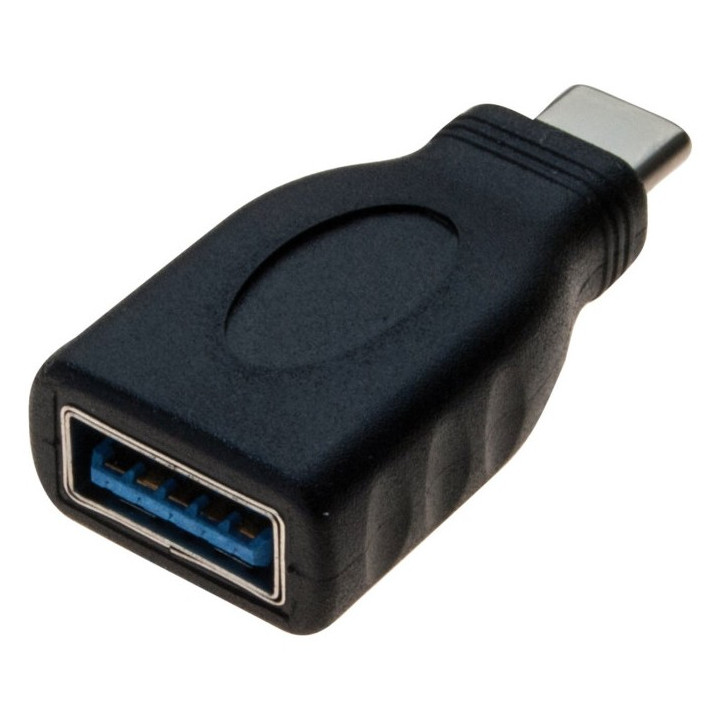 Adaptateur USB 3.0 A femelle / C mâle monobloc - noir