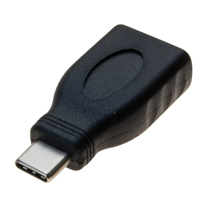 Adaptateur USB 3.0 A femelle / C mâle monobloc - noir