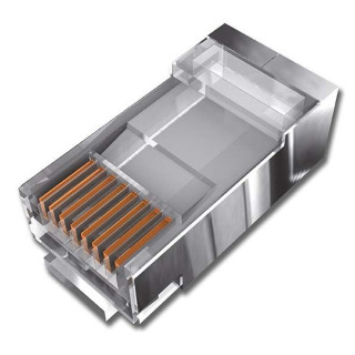 Fiche RJ45 cat.5e non blindée à sertir avec guide-fils AWG24-26