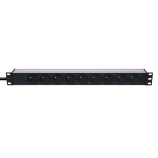 Réglette secteur 19" 9 PC 16A cordon 1.8m - noire