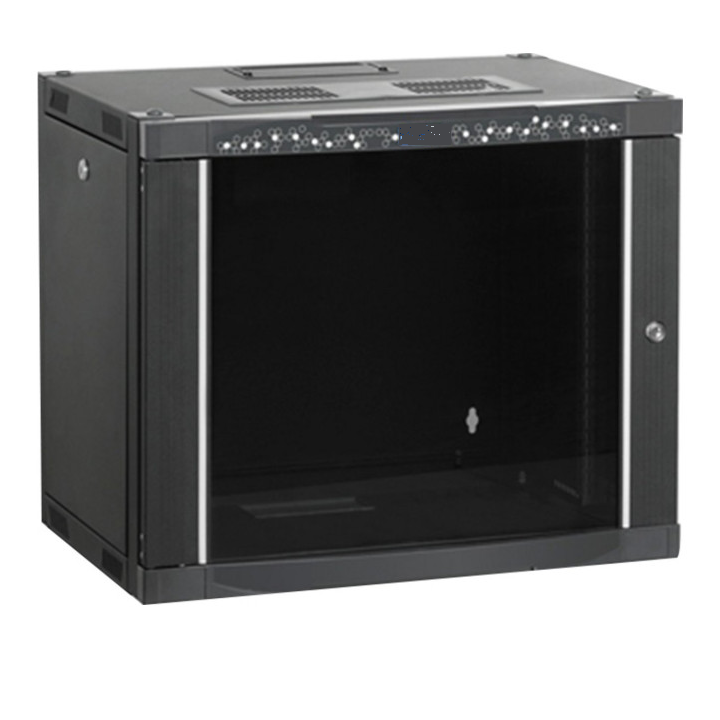 Coffret mural pro 19" 12U noir dimensions ext. H646 x L600 x P600