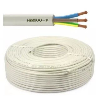 Câble d'alimentation harmonisé H05VV-F 3G1,5mm² blanc (couronne 50m)